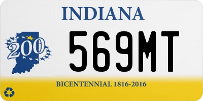 IN license plate 569MT