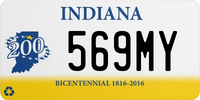 IN license plate 569MY