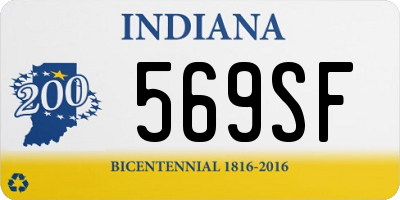 IN license plate 569SF