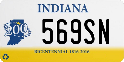 IN license plate 569SN