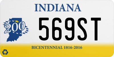 IN license plate 569ST