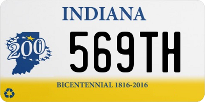 IN license plate 569TH