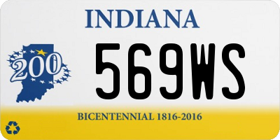 IN license plate 569WS
