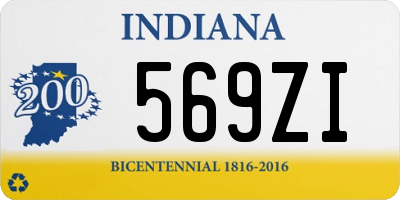 IN license plate 569ZI