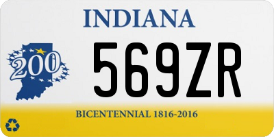 IN license plate 569ZR