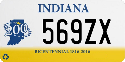 IN license plate 569ZX