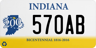 IN license plate 570AB