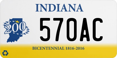 IN license plate 570AC