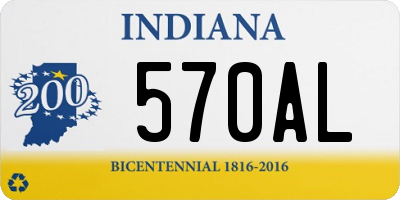 IN license plate 570AL