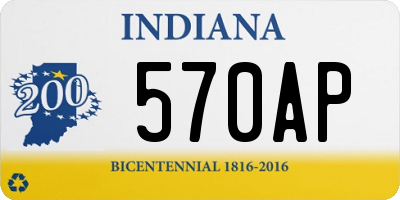 IN license plate 570AP