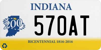 IN license plate 570AT