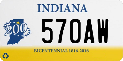 IN license plate 570AW