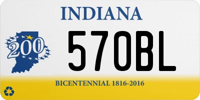 IN license plate 570BL