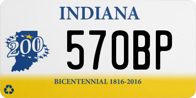 IN license plate 570BP