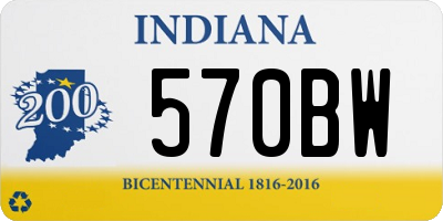 IN license plate 570BW