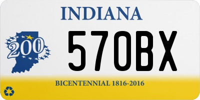 IN license plate 570BX