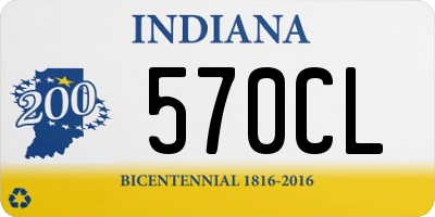 IN license plate 570CL