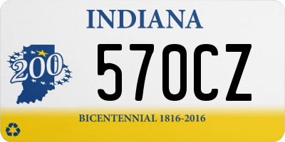 IN license plate 570CZ