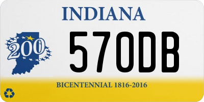 IN license plate 570DB