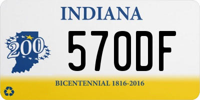 IN license plate 570DF