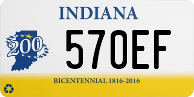 IN license plate 570EF