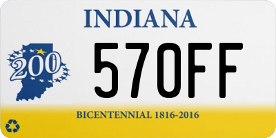 IN license plate 570FF