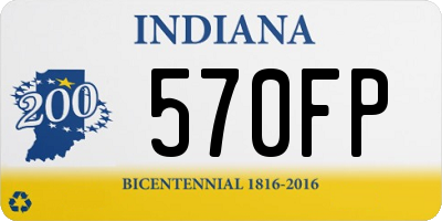 IN license plate 570FP