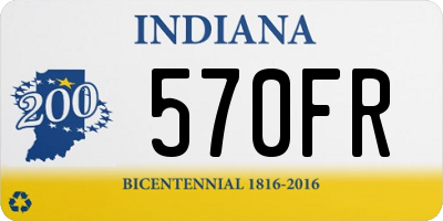 IN license plate 570FR