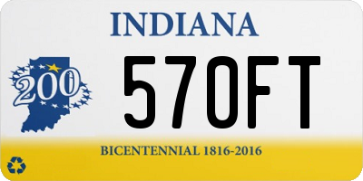 IN license plate 570FT