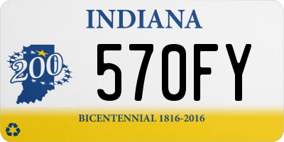 IN license plate 570FY