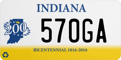 IN license plate 570GA