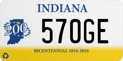 IN license plate 570GE