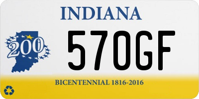 IN license plate 570GF