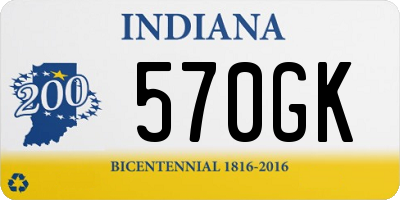 IN license plate 570GK