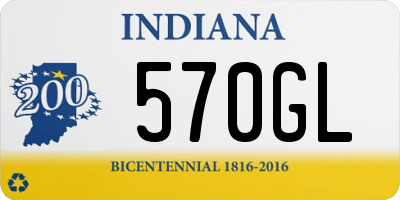 IN license plate 570GL