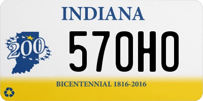 IN license plate 570HO