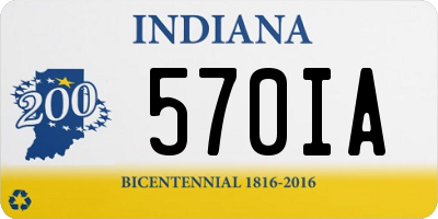 IN license plate 570IA