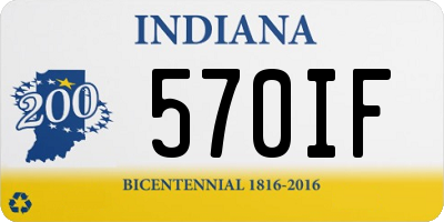IN license plate 570IF