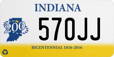 IN license plate 570JJ