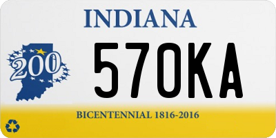 IN license plate 570KA