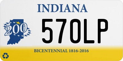 IN license plate 570LP