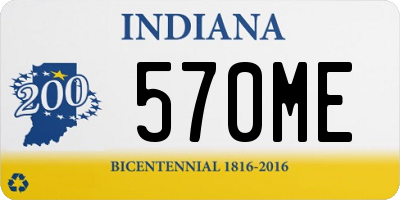 IN license plate 570ME