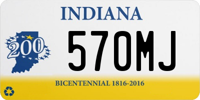 IN license plate 570MJ