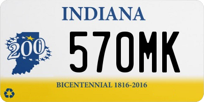 IN license plate 570MK