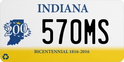 IN license plate 570MS