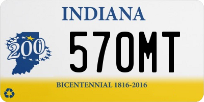 IN license plate 570MT