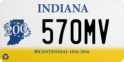 IN license plate 570MV