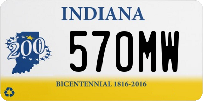 IN license plate 570MW