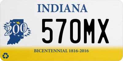 IN license plate 570MX