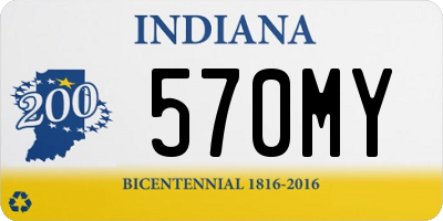 IN license plate 570MY